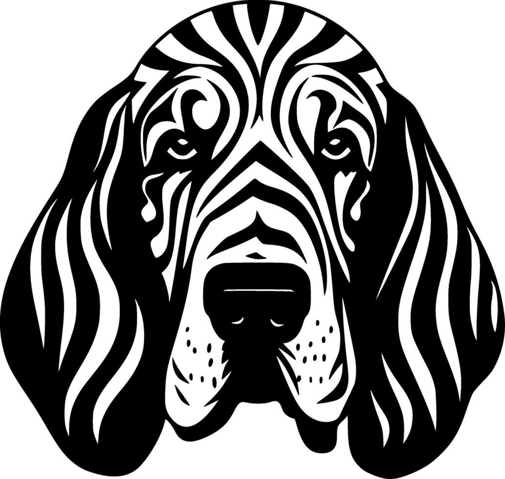 basset hond - minimalistische en vlak logo - vector illustratie