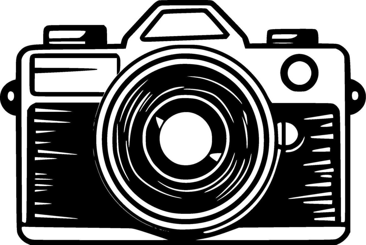 camera, minimalistische en gemakkelijk silhouet - vector illustratie