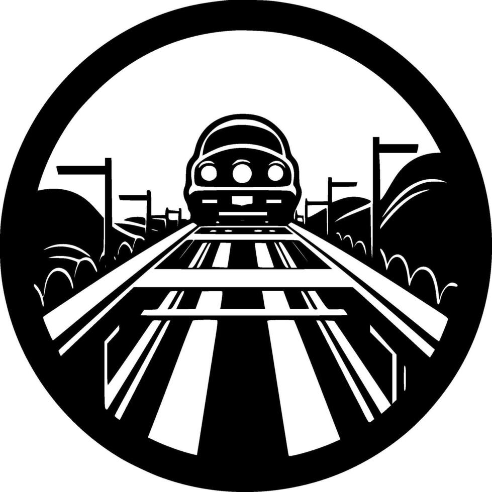 auto kustvaarder - minimalistische en vlak logo - vector illustratie