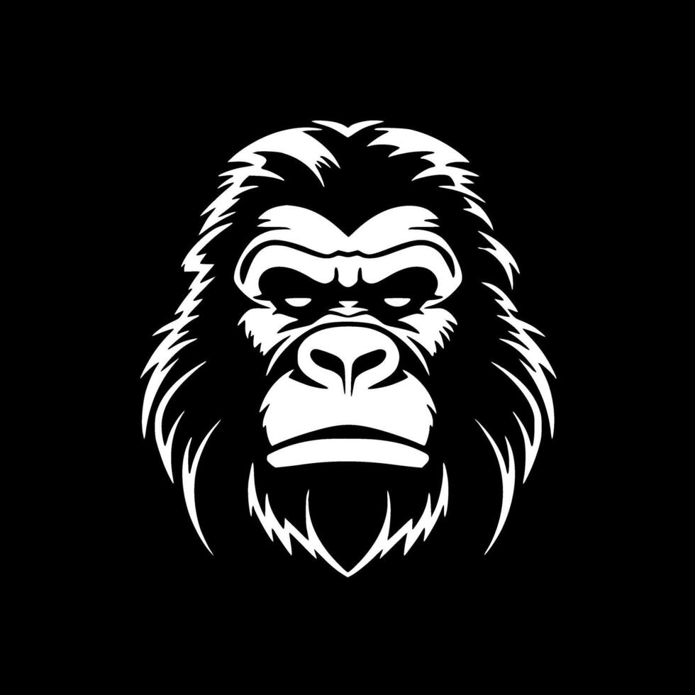 chimpansee, minimalistische en gemakkelijk silhouet - vector illustratie