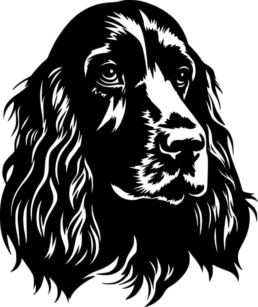 cocker spaniel - minimalistische en vlak logo - vector illustratie