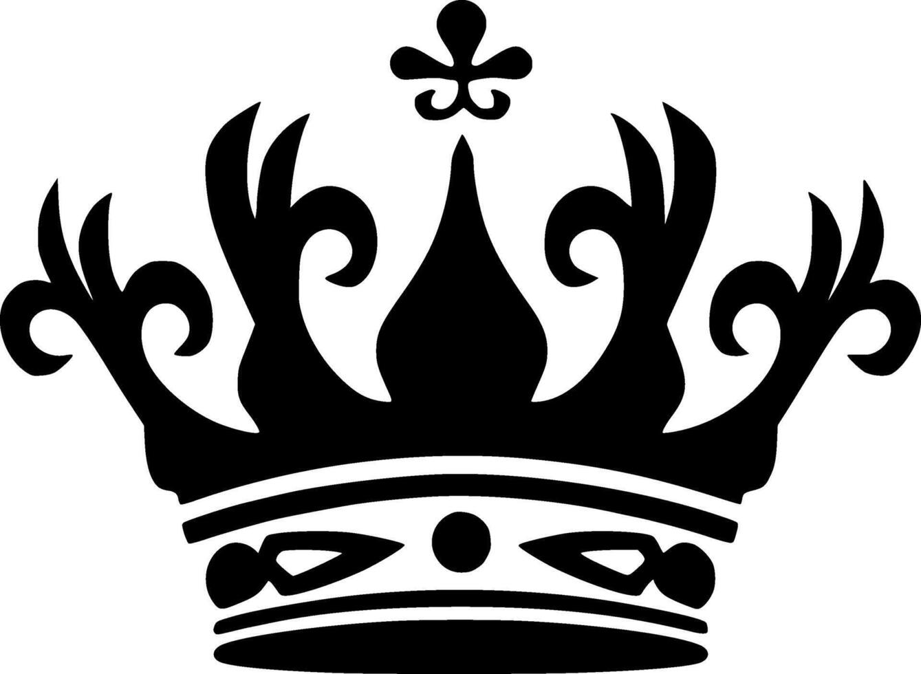 kroon - minimalistische en vlak logo - vector illustratie