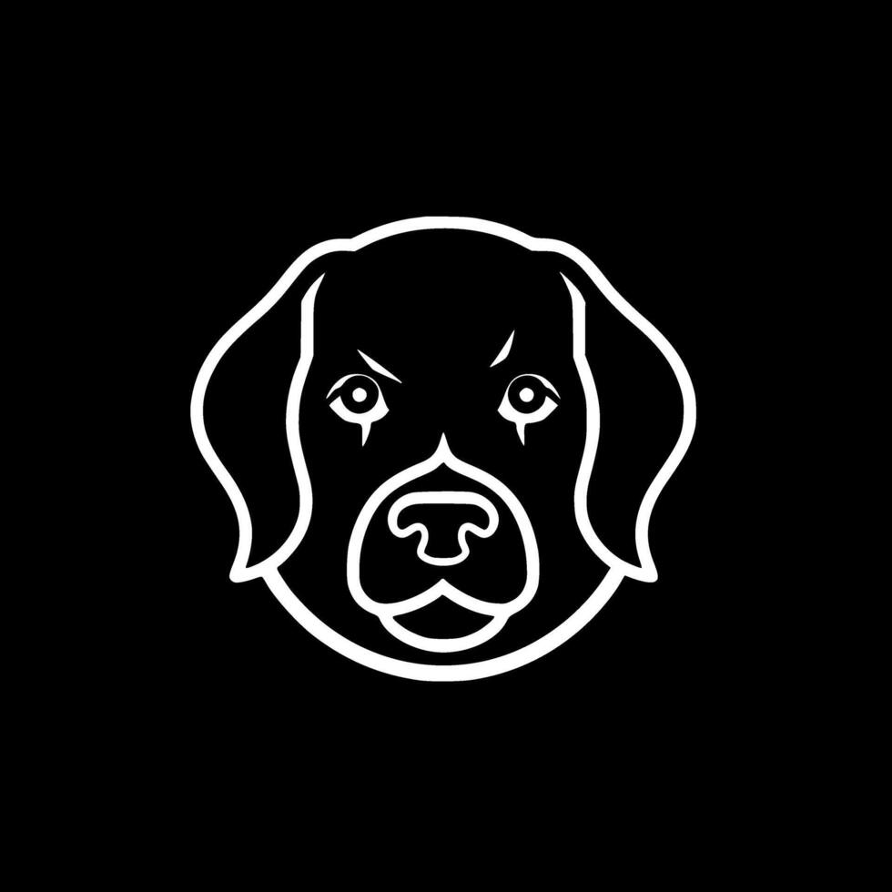 hond - minimalistische en vlak logo - vector illustratie