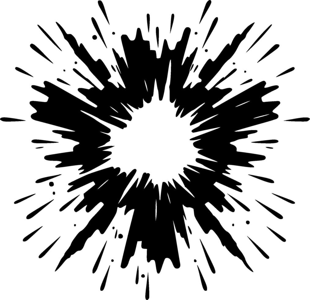 explosie - minimalistische en vlak logo - vector illustratie