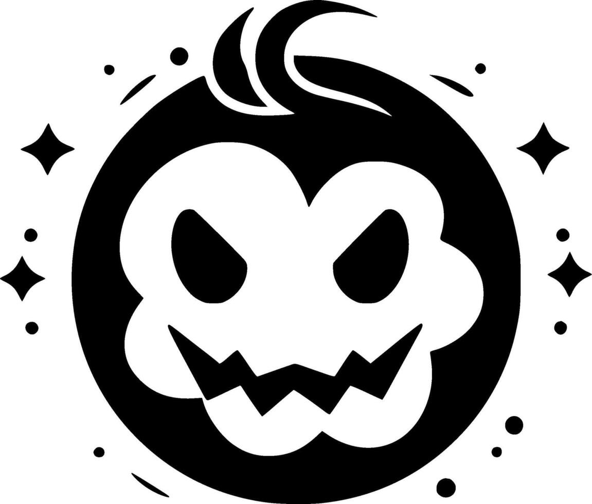 halloween - minimalistische en vlak logo - vector illustratie