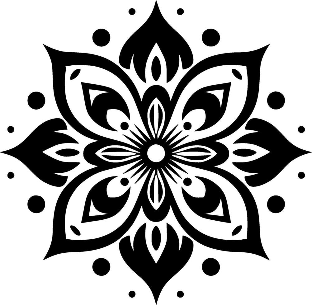 mandala, minimalistische en gemakkelijk silhouet - vector illustratie