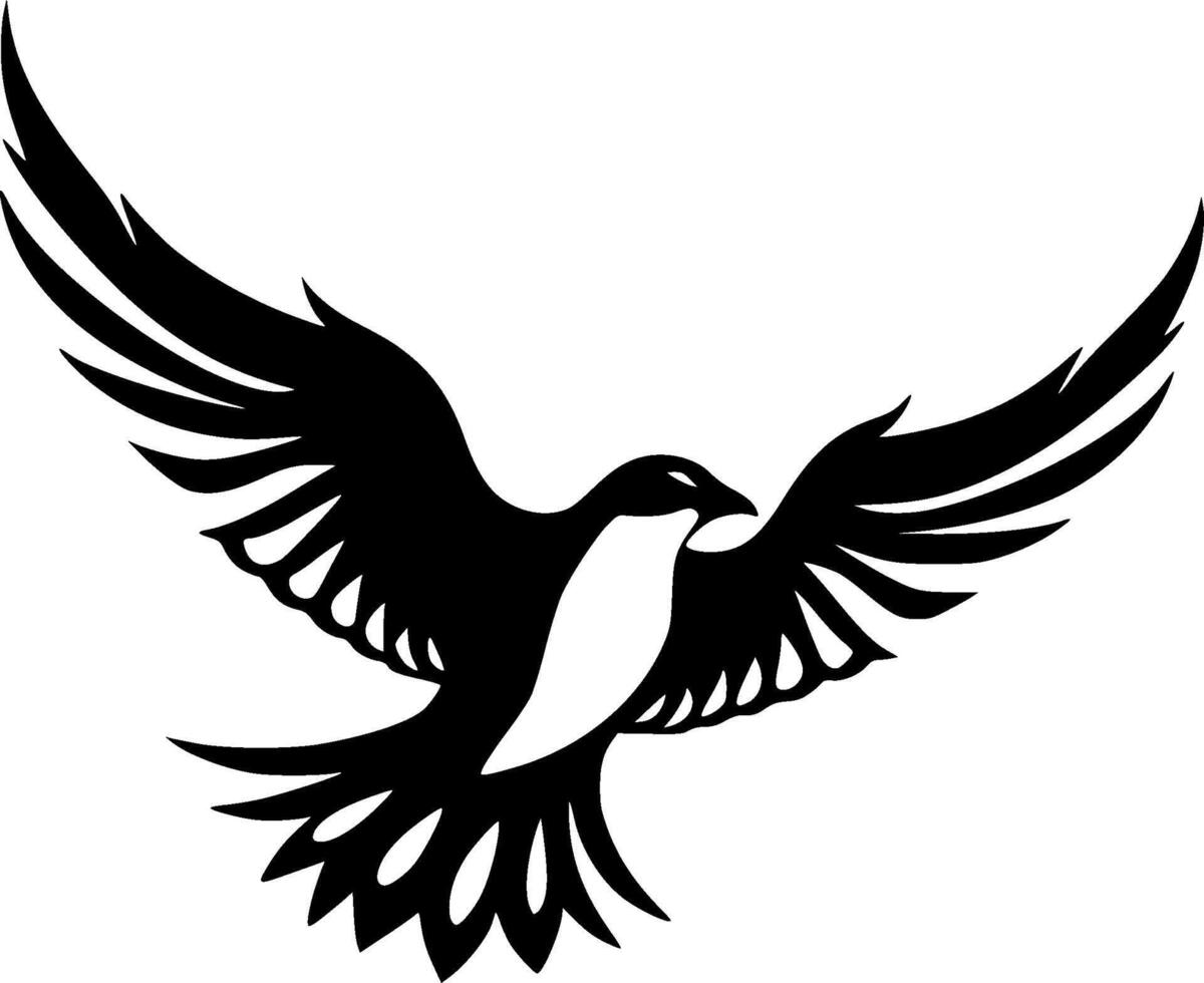 stormvogel - minimalistische en vlak logo - vector illustratie