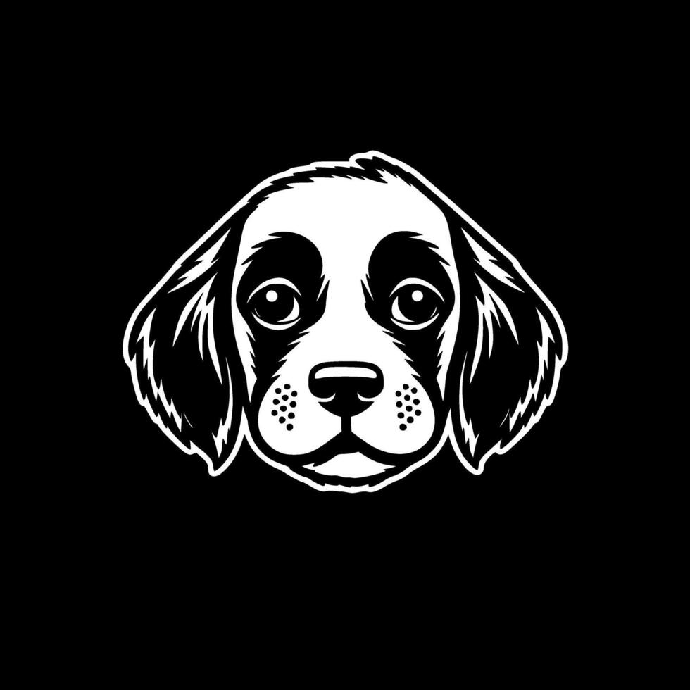 puppy - minimalistische en vlak logo - vector illustratie