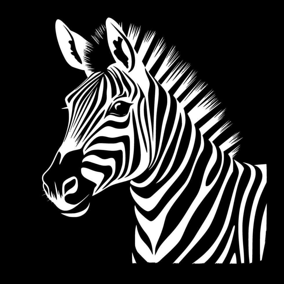 zebra baby - minimalistische en vlak logo - vector illustratie