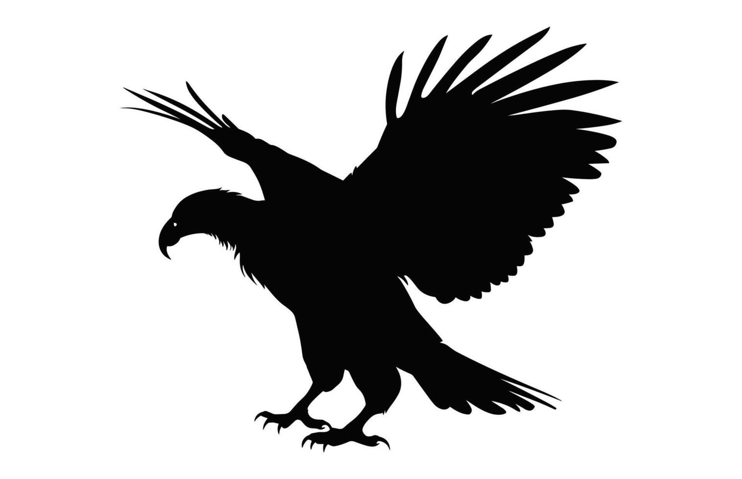 vliegend griffon gier bek zwart vector, groot griffon gier silhouet geïsoleerd Aan een wit achtergrond vector