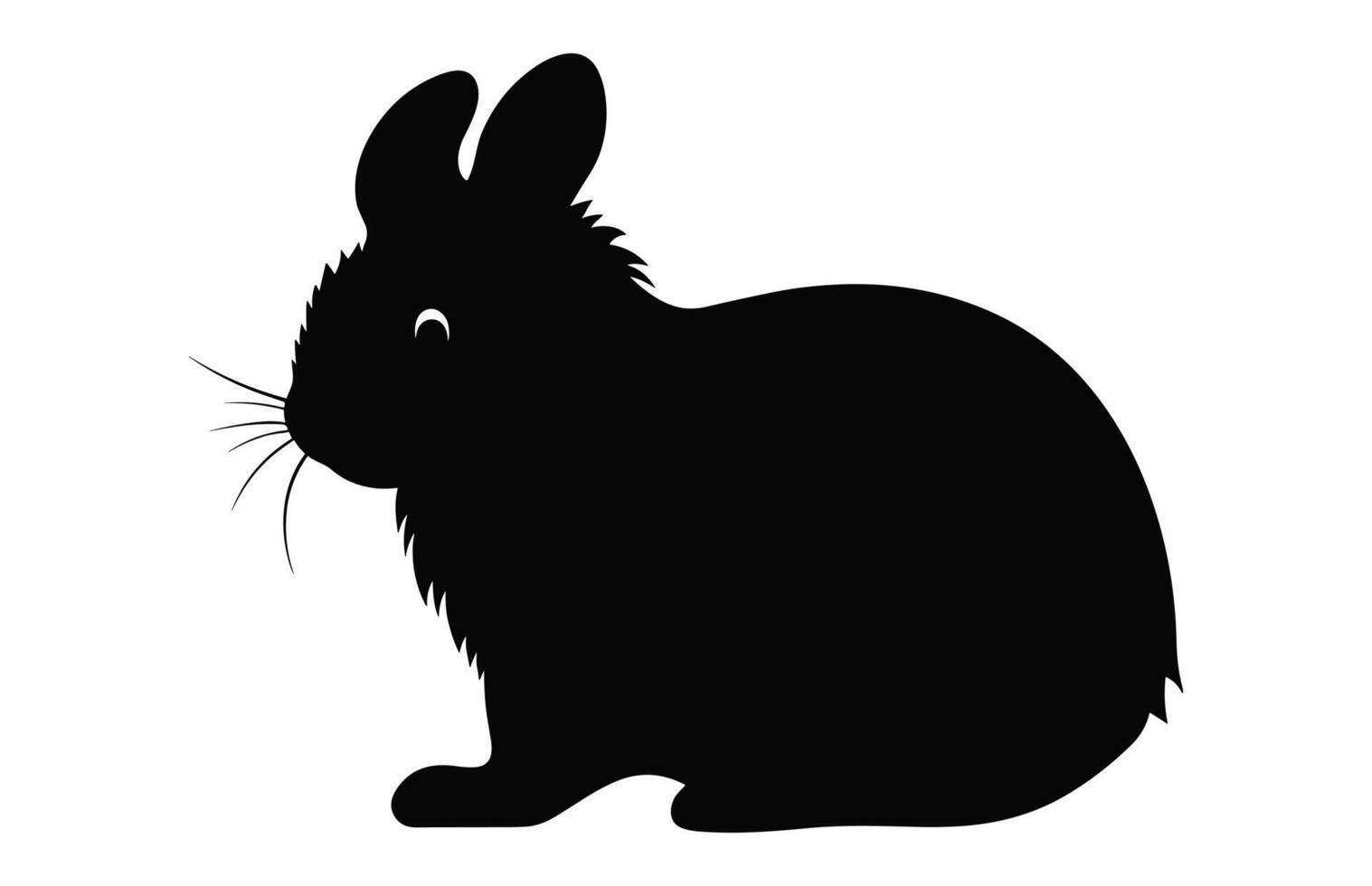 chinchilla silhouet vector geïsoleerd Aan een wit achtergrond, hamster zwart clip art