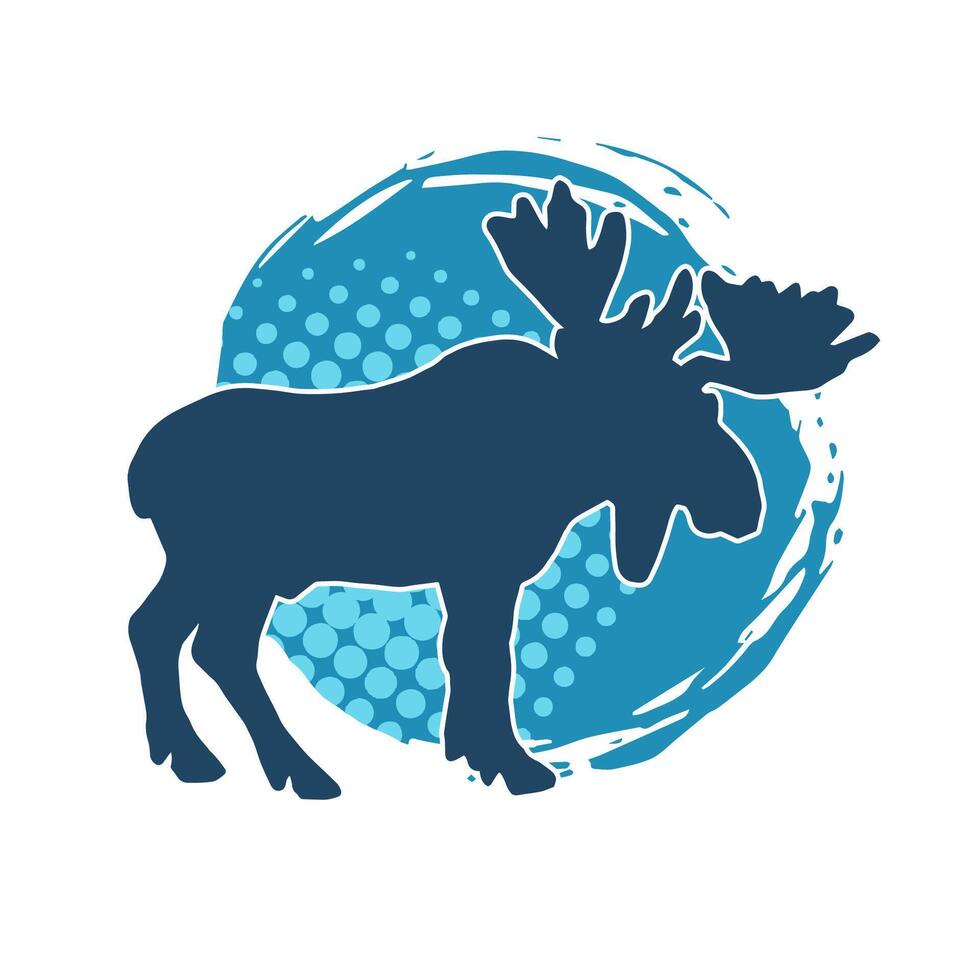 silhouet van een eland dier vector