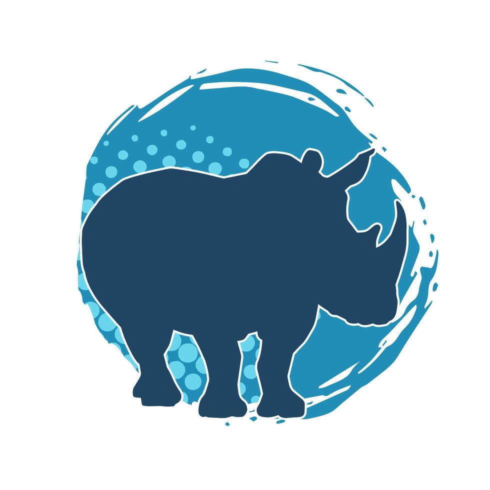 silhouet van een neushoorn dier vector