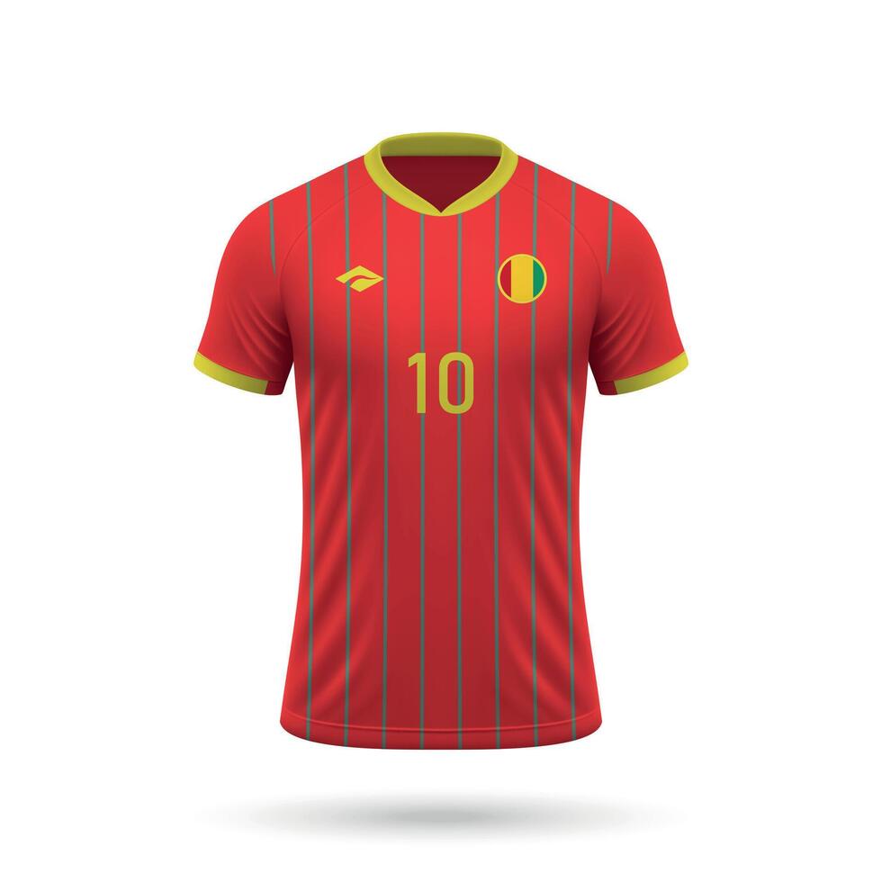 3d realistisch voetbal Jersey Guinea nationaal team 2024 vector