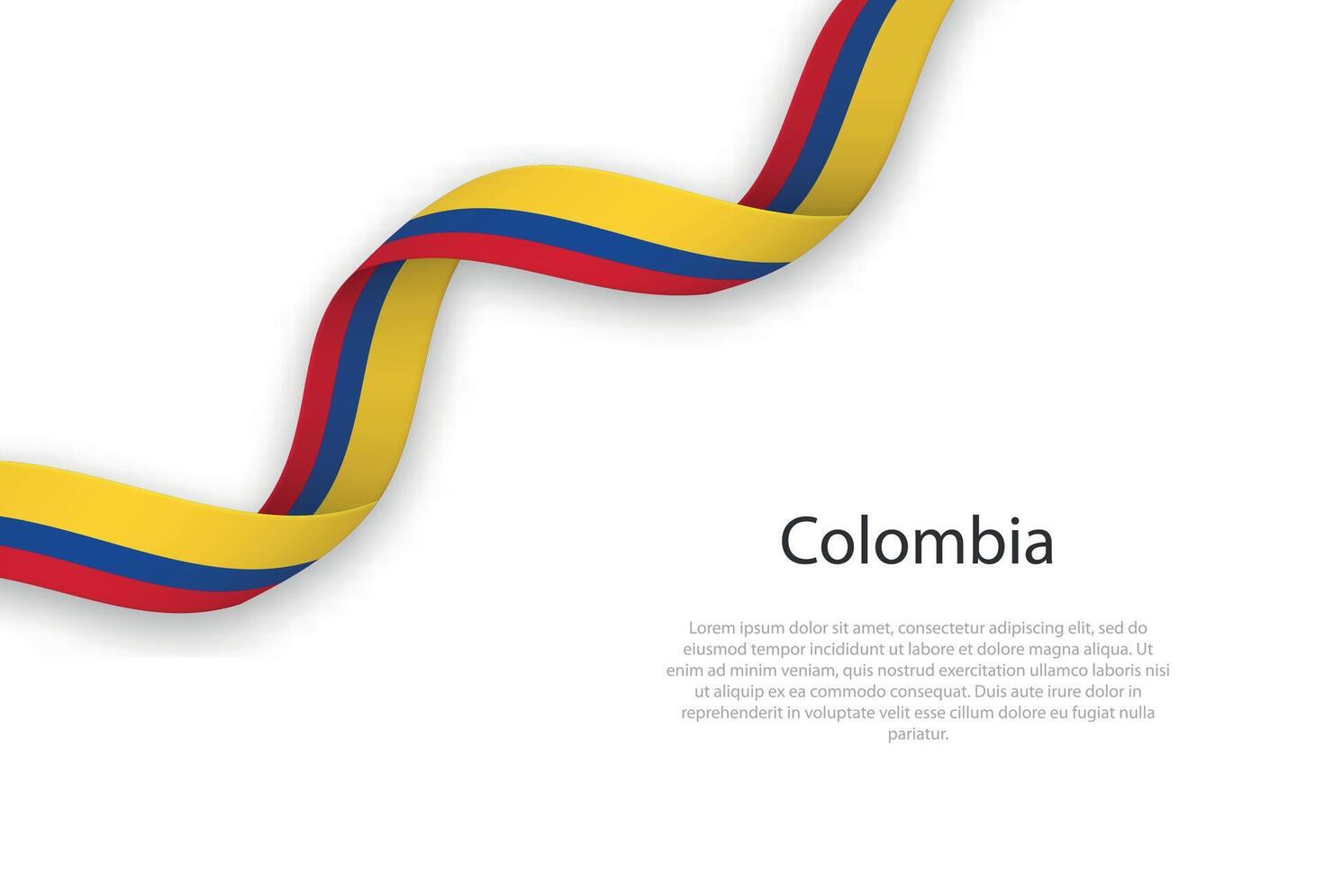 golvend lint met vlag van Colombia vector