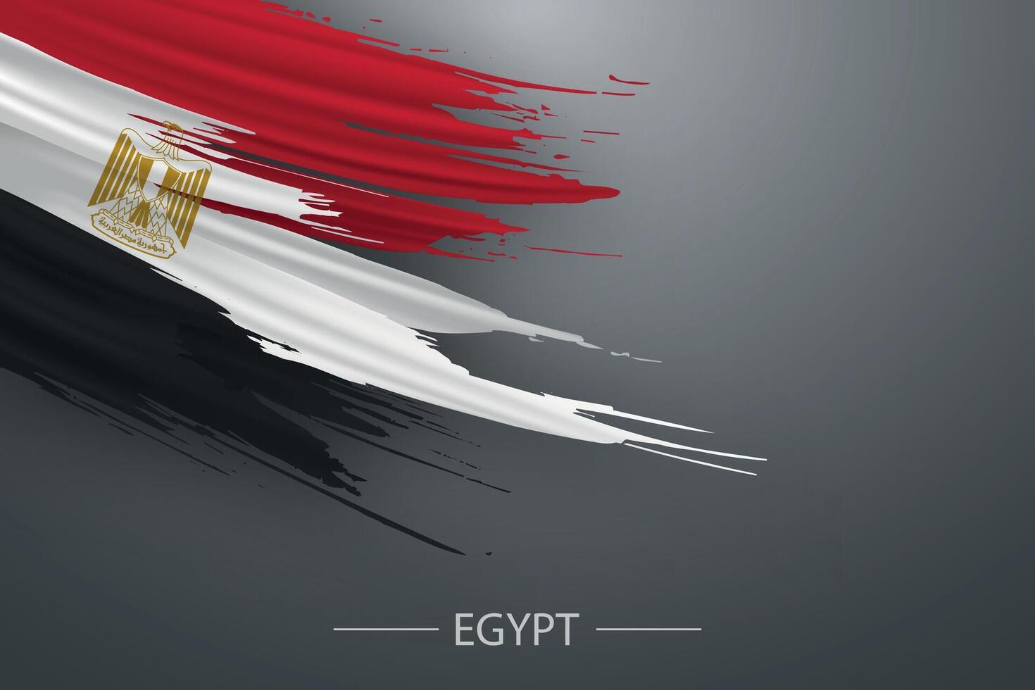 3d grunge borstel beroerte vlag van Egypte vector