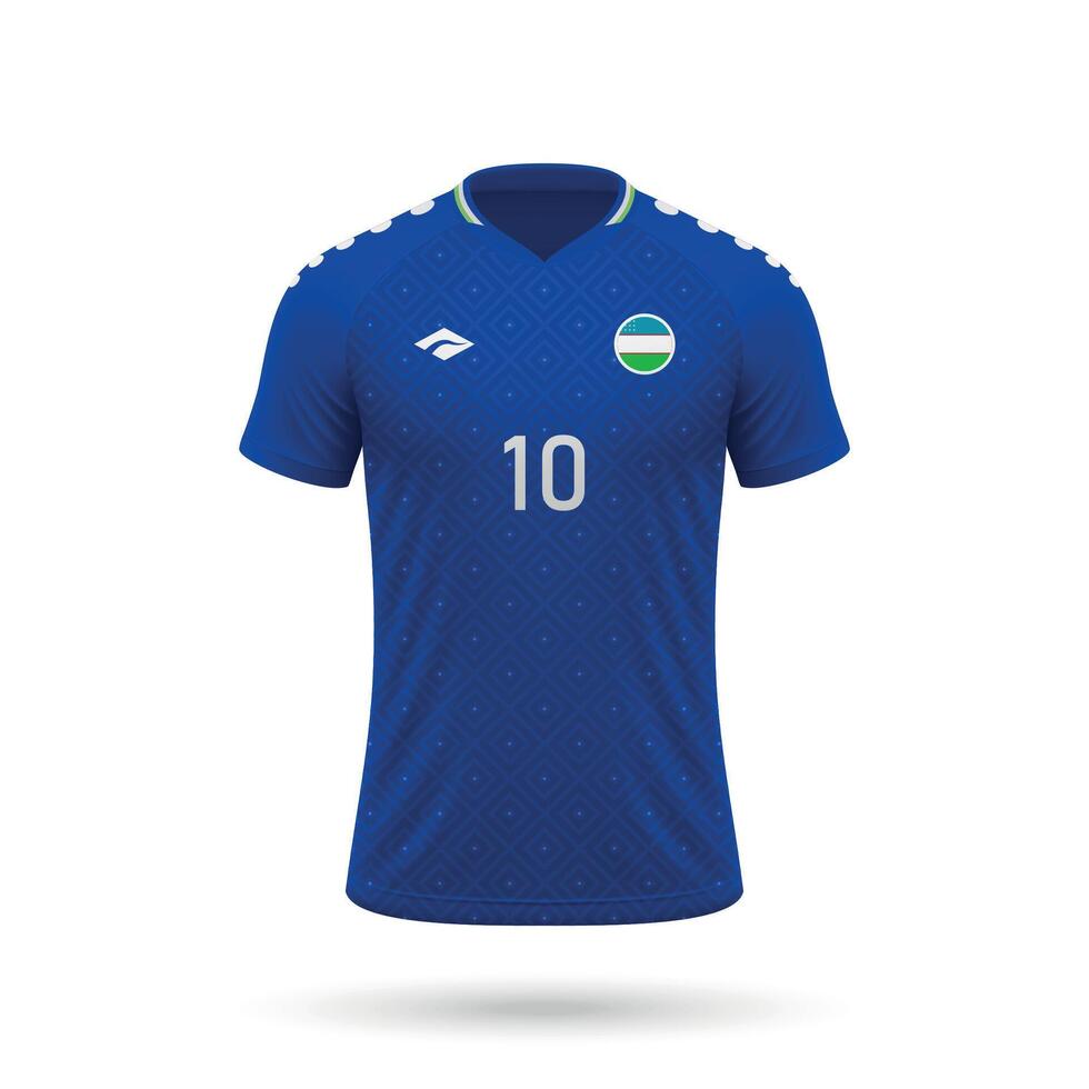 3d realistisch voetbal Jersey Oezbekistan nationaal team vector