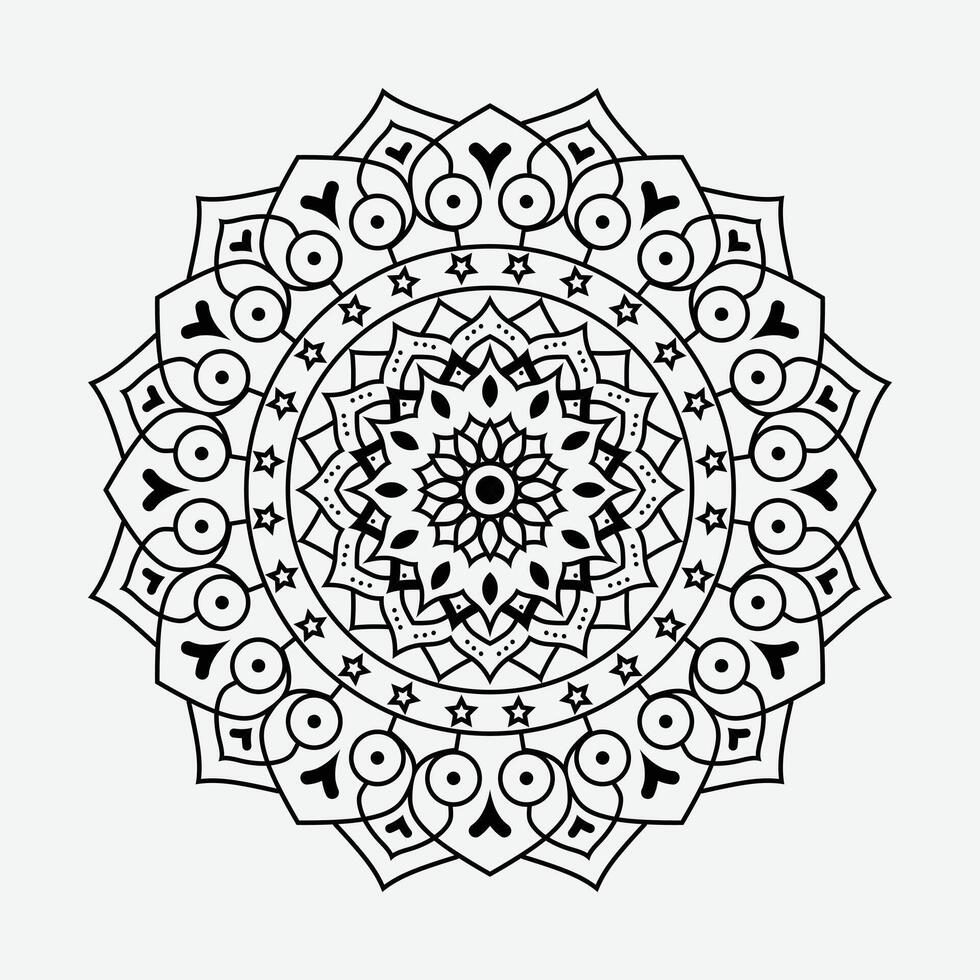 mandala achtergrond ontwerp zwart en wit geïsoleerd vector tekening