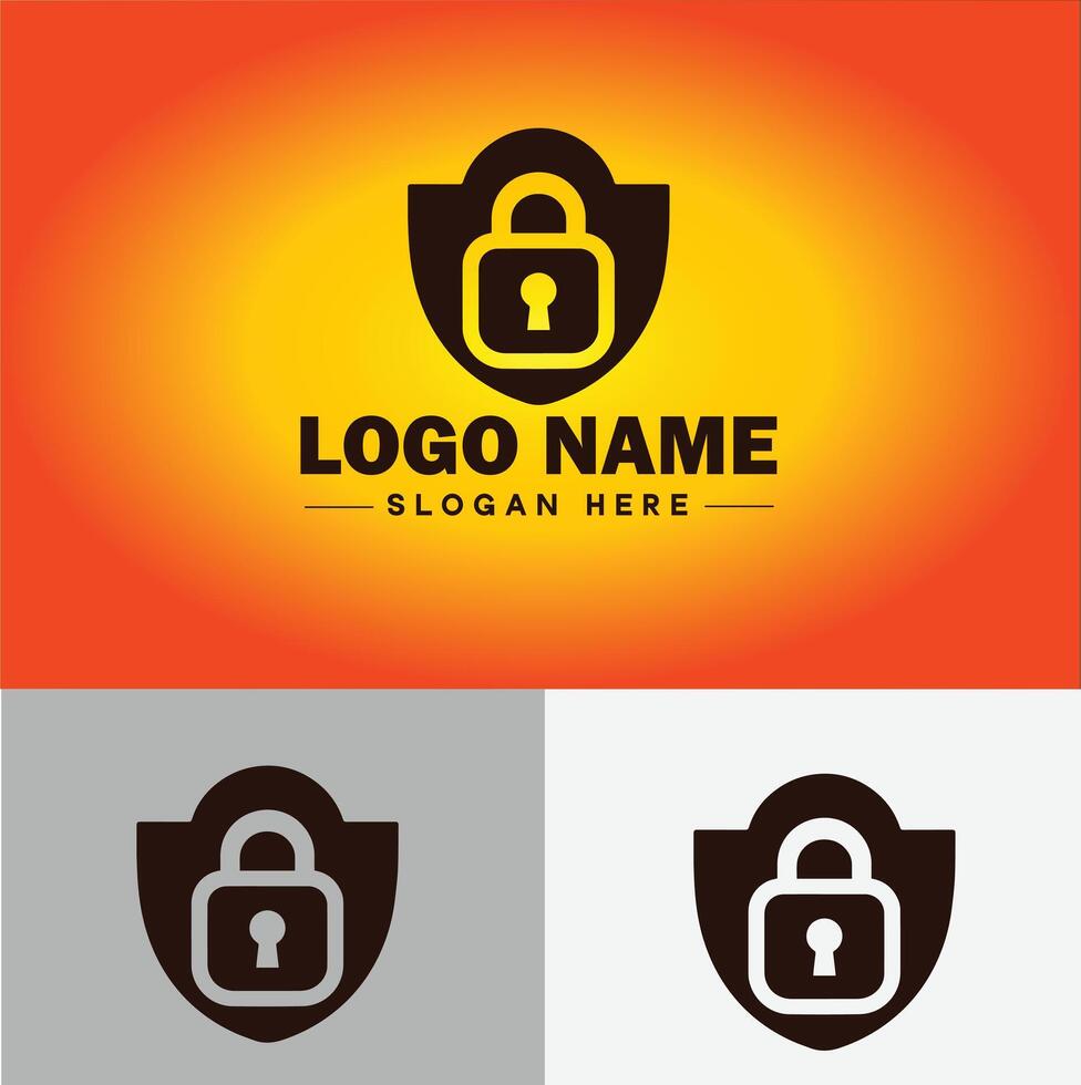 slot icoon logo veiligheid veiligheid bescherming vector voor bedrijf merk icoon slot logo sjabloon