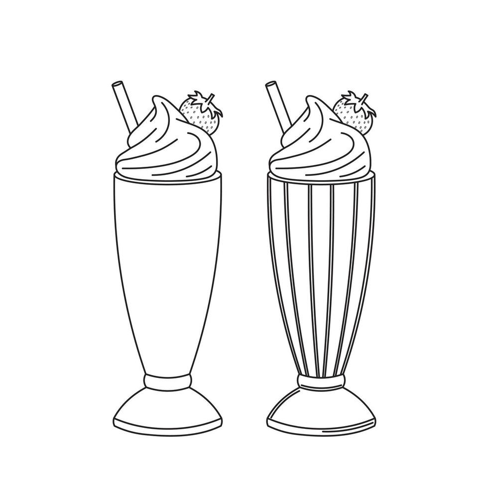 hand- getrokken kinderen tekening tekenfilm vector illustratie smoothies icoon geïsoleerd Aan wit achtergrond