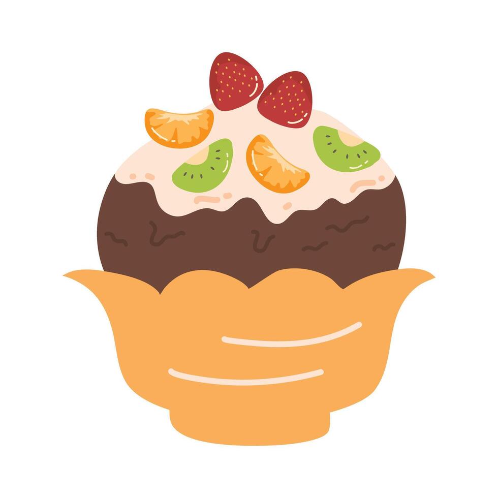 speels perspectief bingsu kom illustratie vector