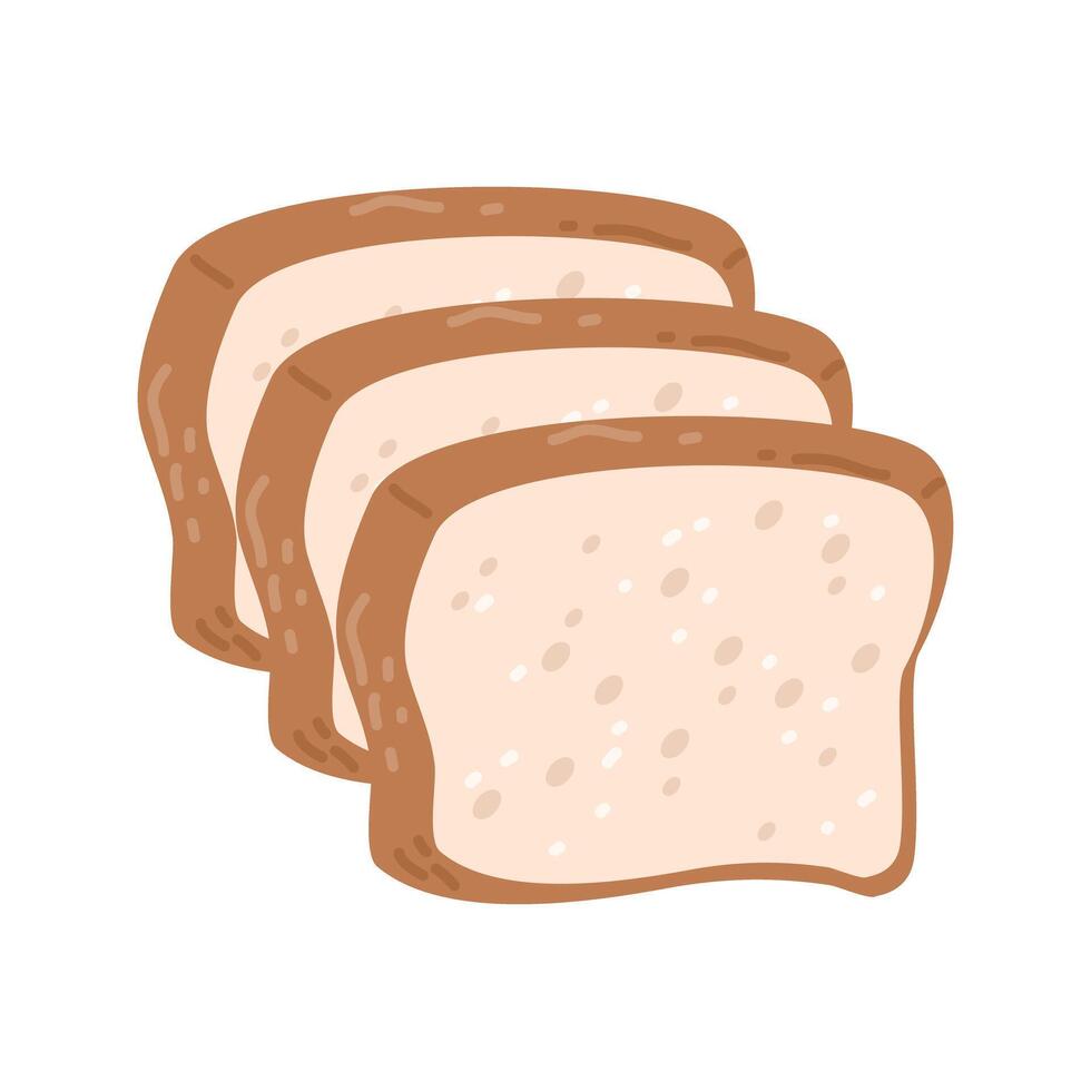 gesneden banaan brood brood illustratie vector