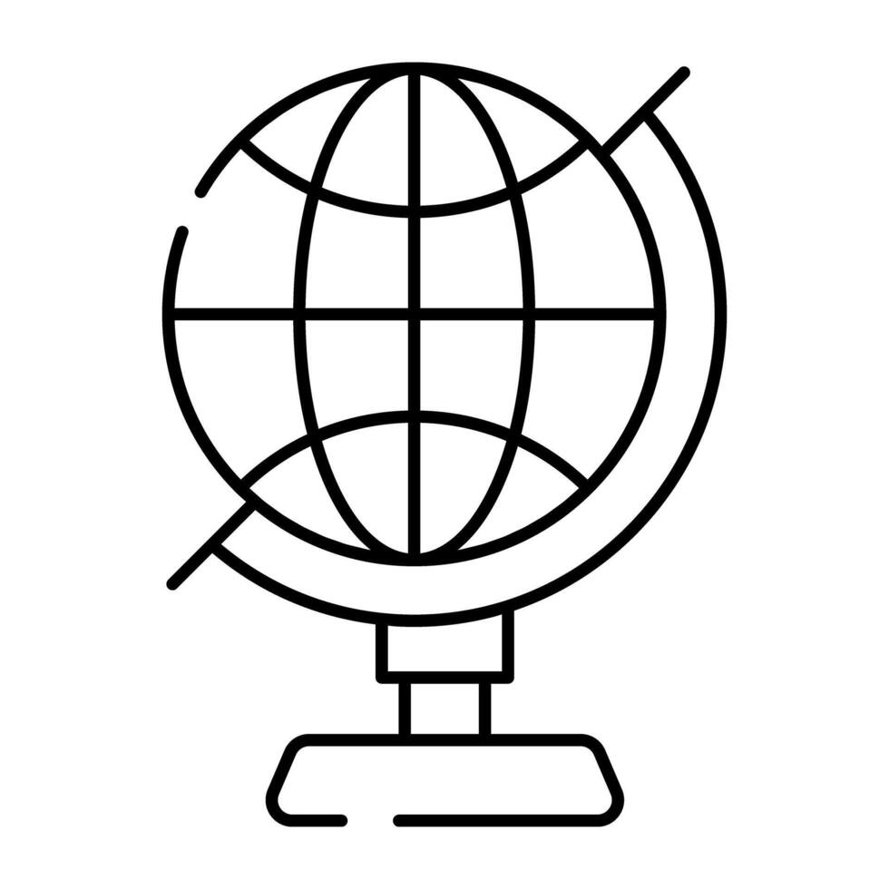 een creatief designicoon van tafelglobe vector