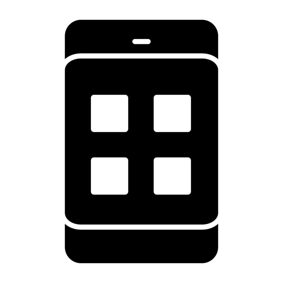 telefoon qr code icoon, bewerkbare vector