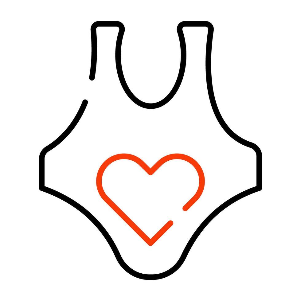 modieus ontwerp icoon van bodysuit vector