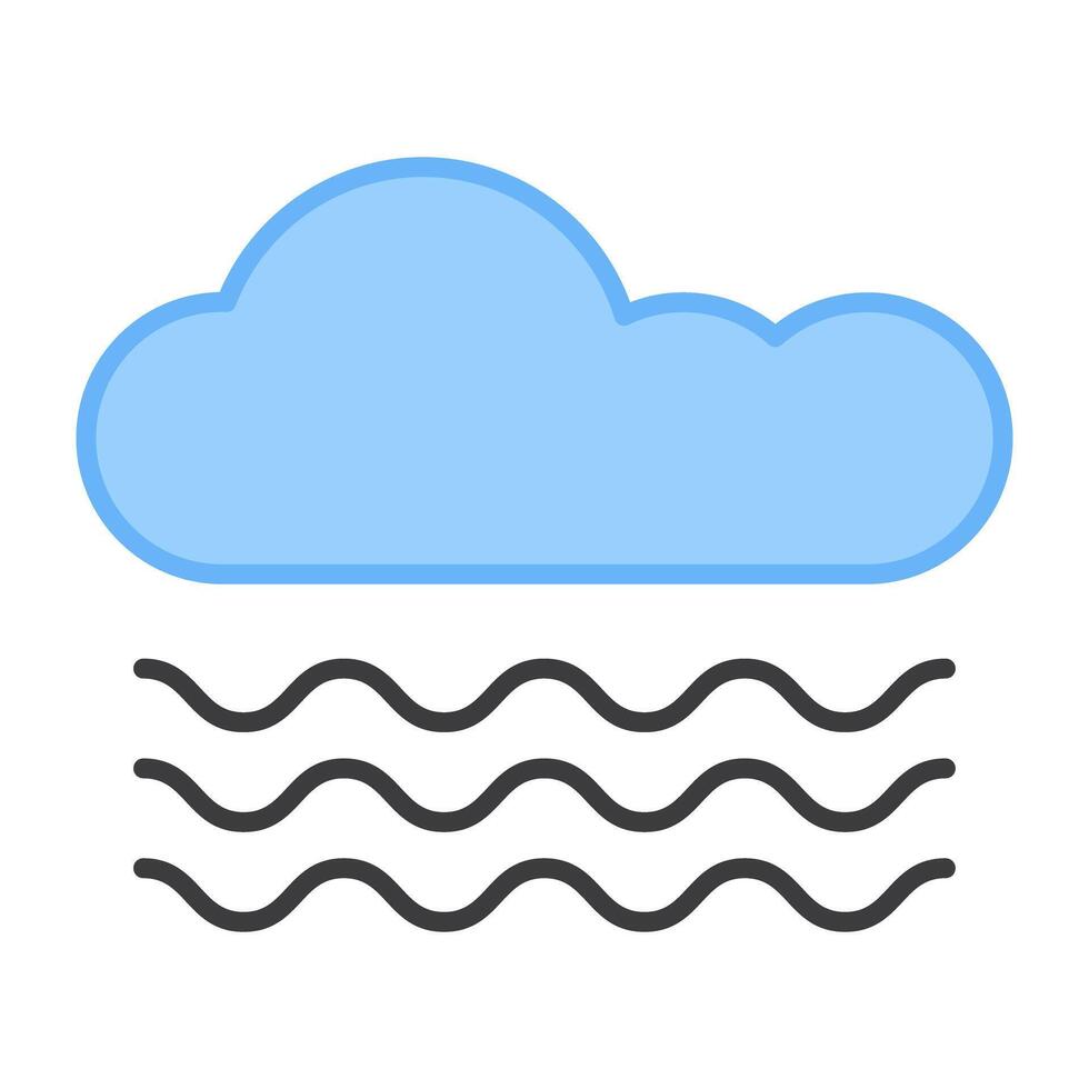 een icoon ontwerp van winderig wolk vector