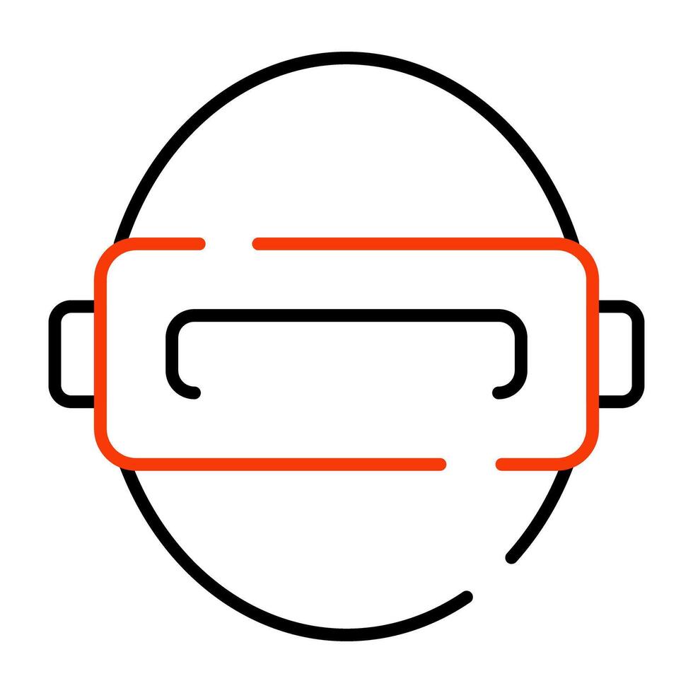 een moeilijk hoed icoon in lineair ontwerp, helm vector