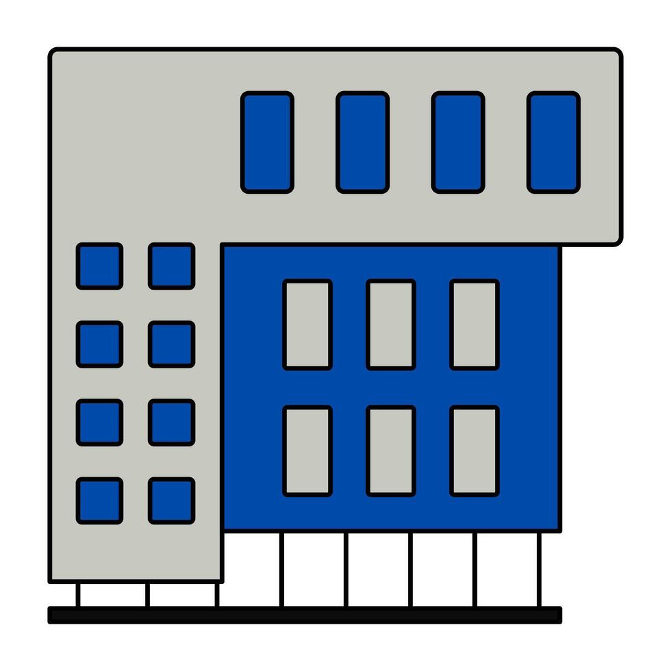 een uniek ontwerp icoon van gebouw vector