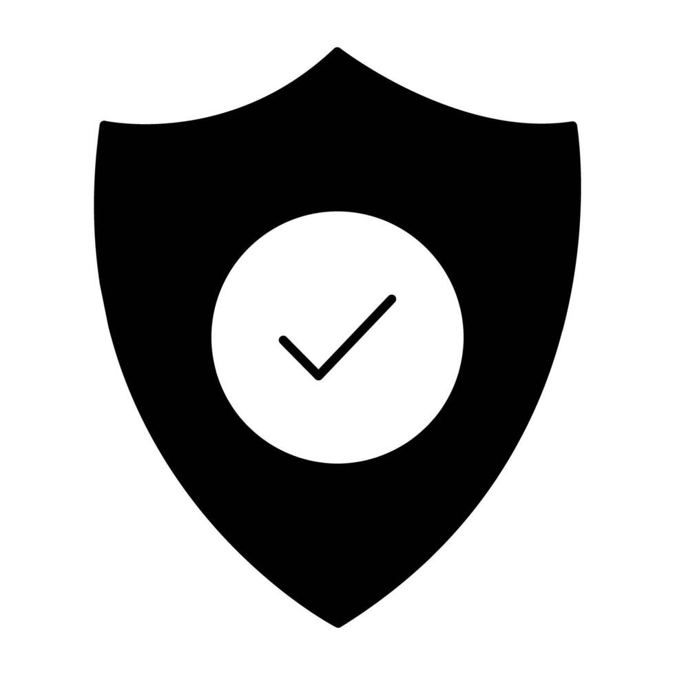 een conceptuele solide ontwerp icoon van veiligheid schild vector