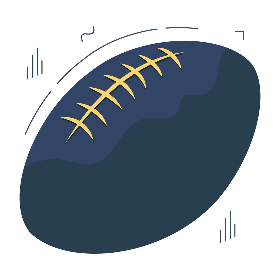 Amerikaans Amerikaans voetbal icoon, isometrische ontwerp van rugby vector