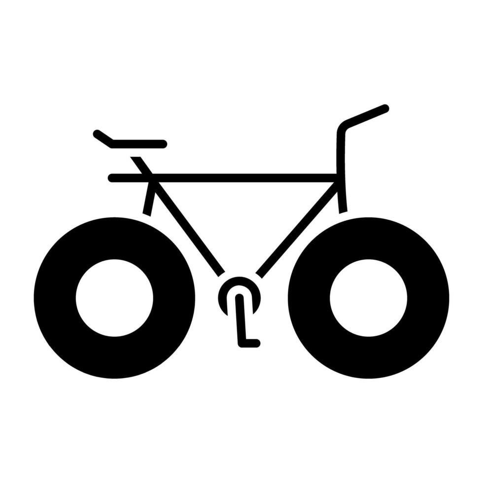 fiets icoon, bewerkbare vector