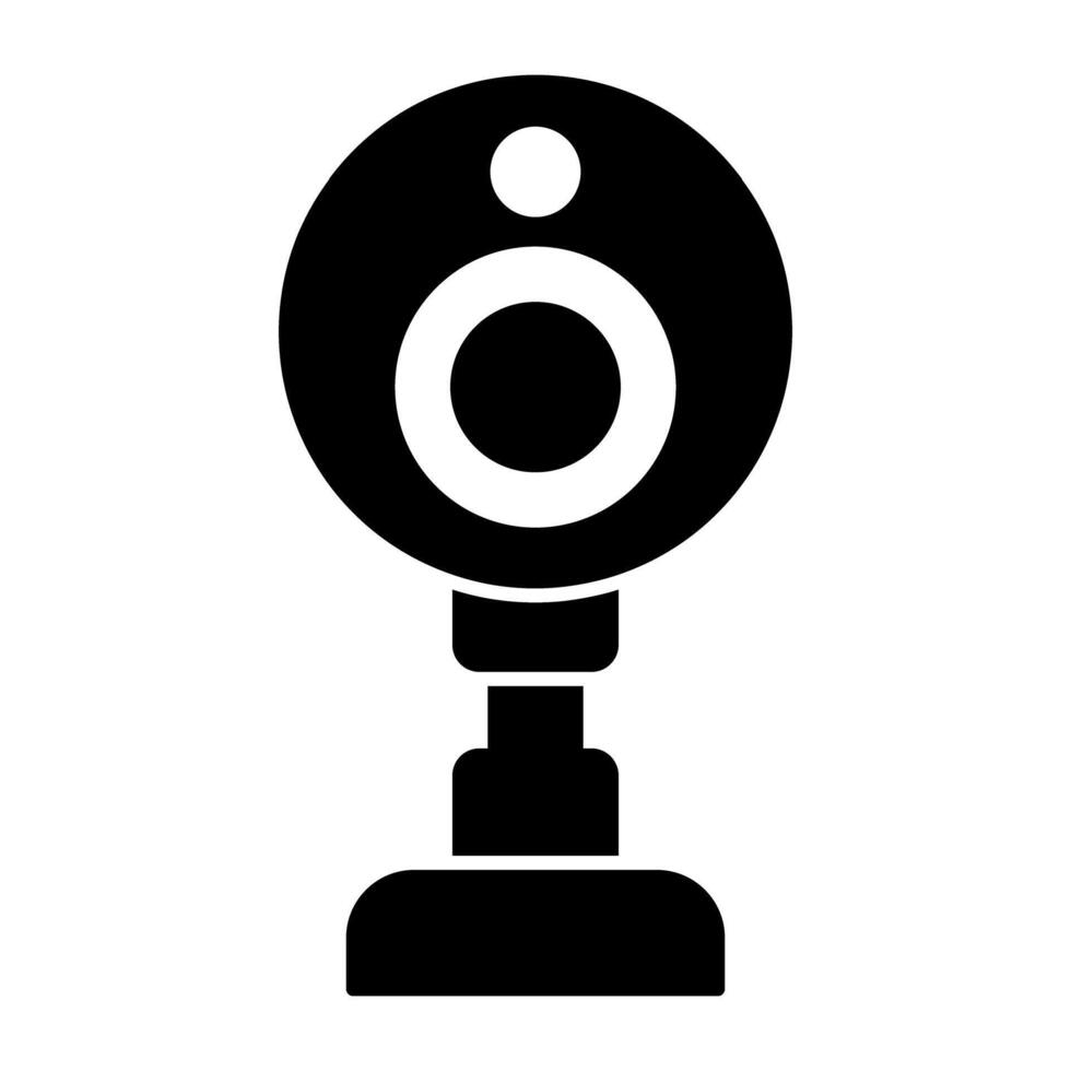 een bewerkbare ontwerp icoon van webcam vector