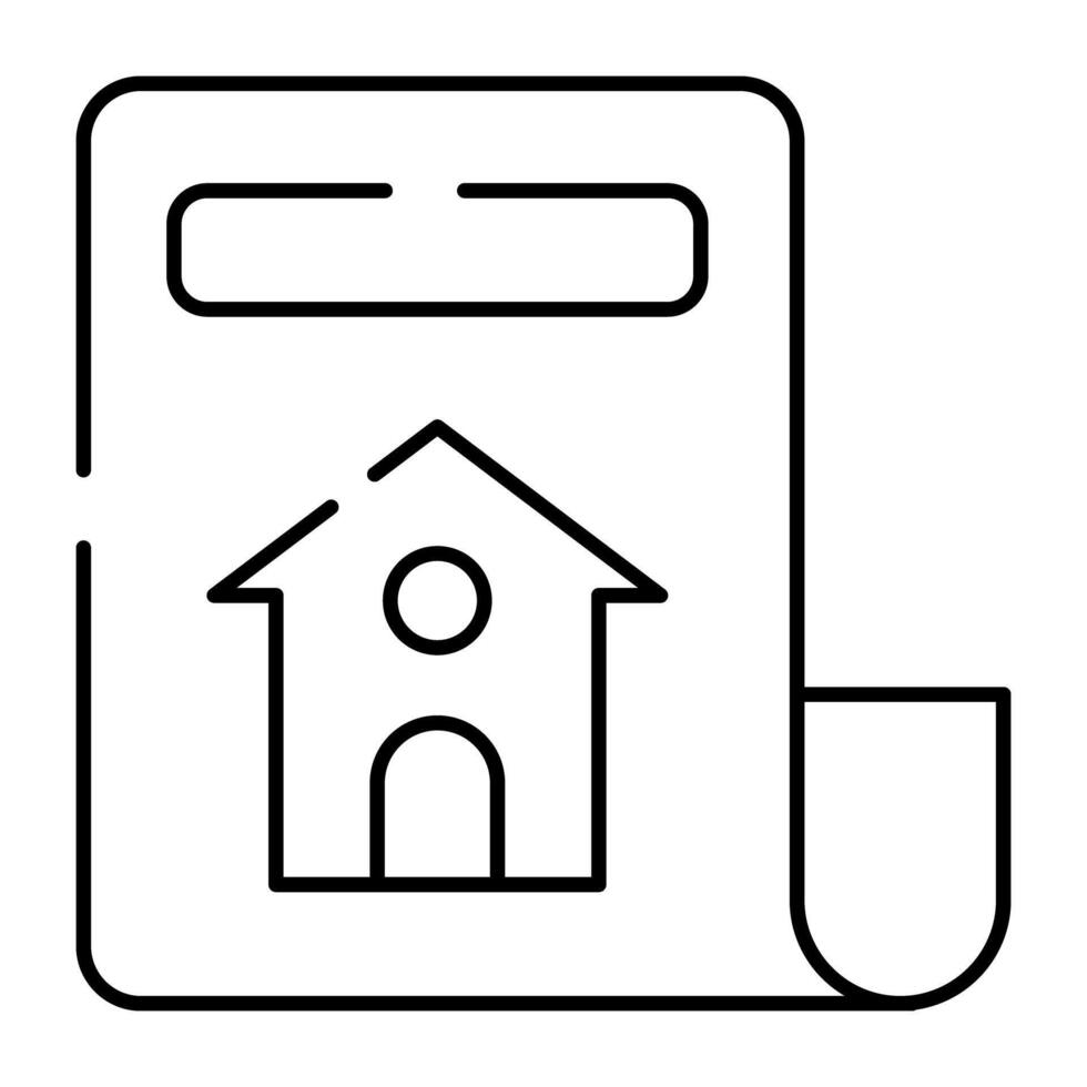 huis gedrukt Aan bladzijde met dollar aanduiding concept van eigendom document vector