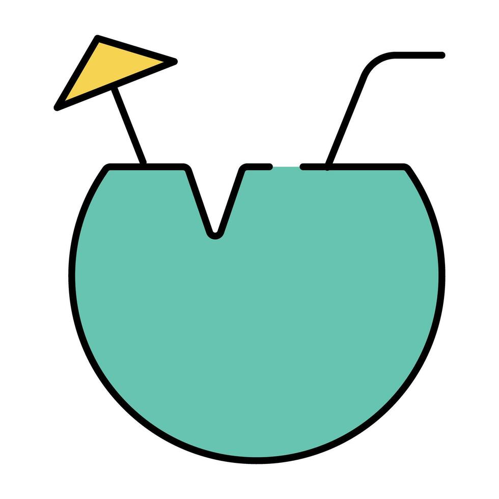 een premie downloaden icoon van kokosnoot water vector