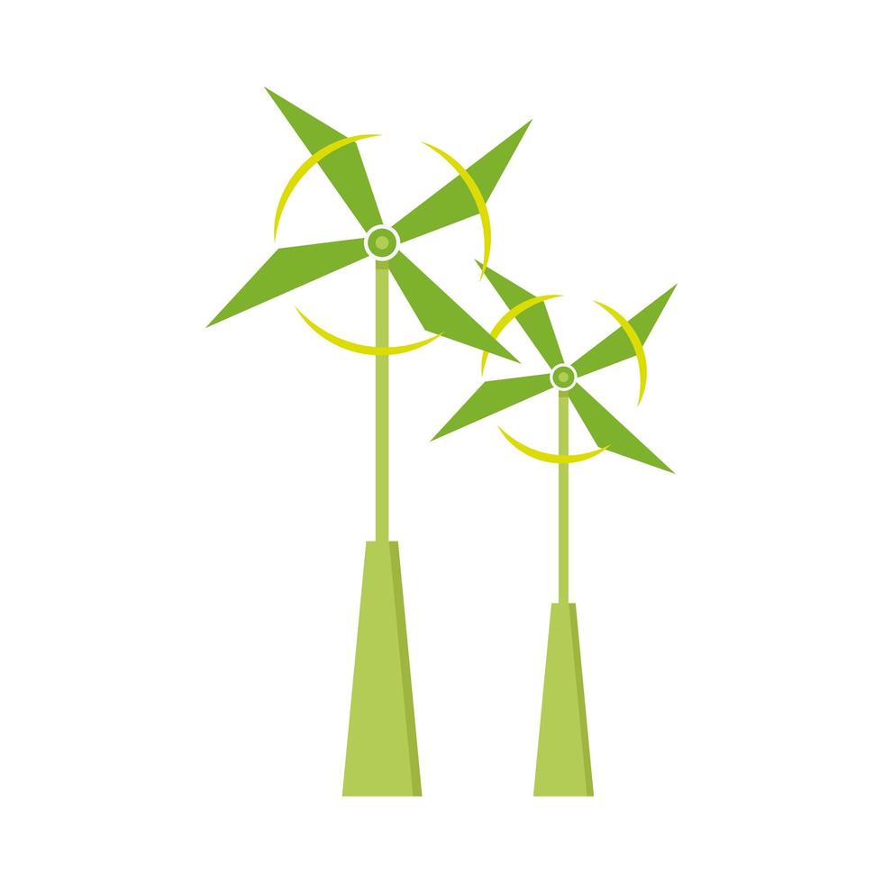 windturbines voor hernieuwbare energie vector