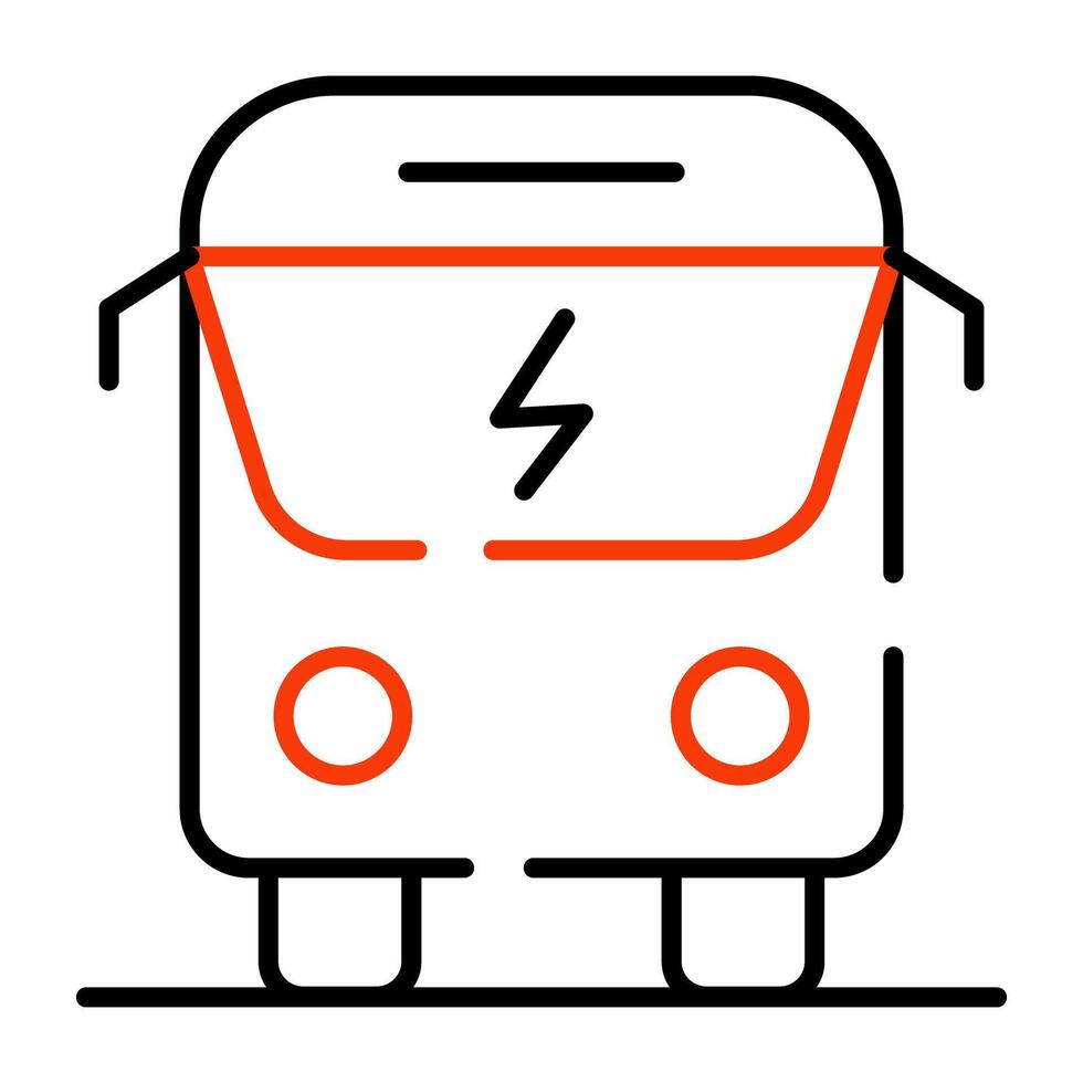 een premie downloaden icoon van elektrisch bus vector