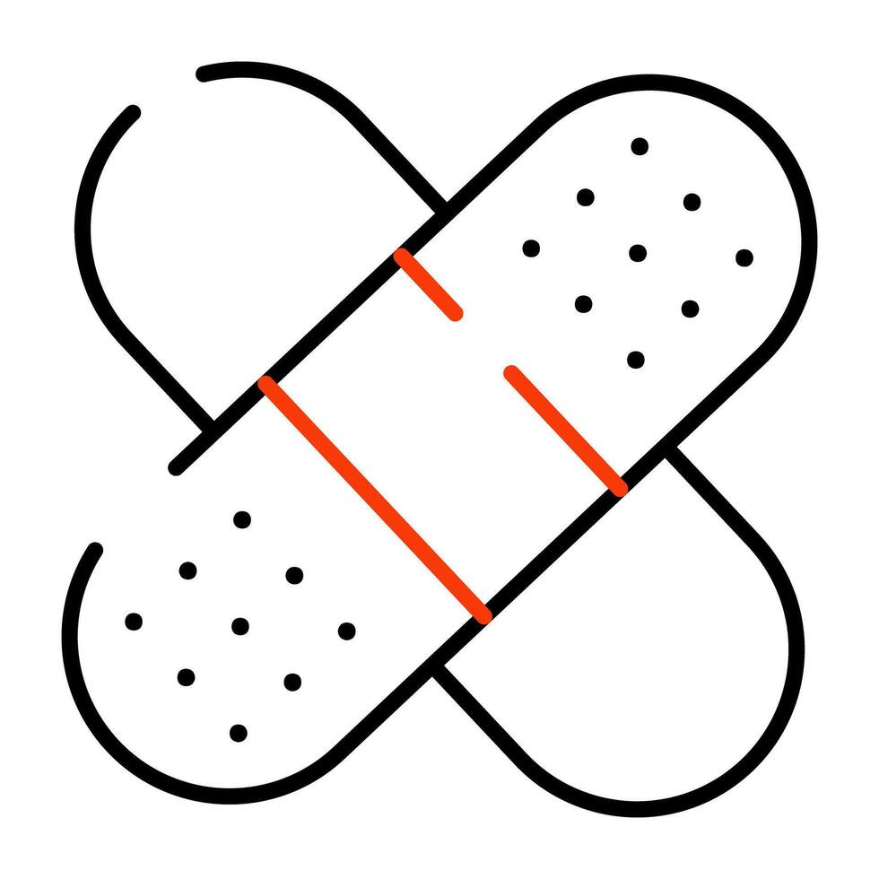 een creatief ontwerp icoon van eerste steun verbanden vector