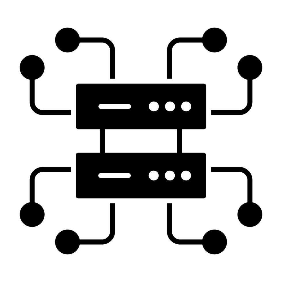 modern ontwerp icoon van server verbindingen vector
