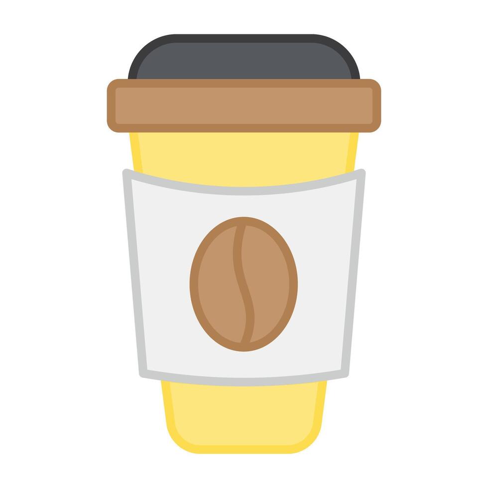 een icoon ontwerp van koffie beker, bewerkbare vector