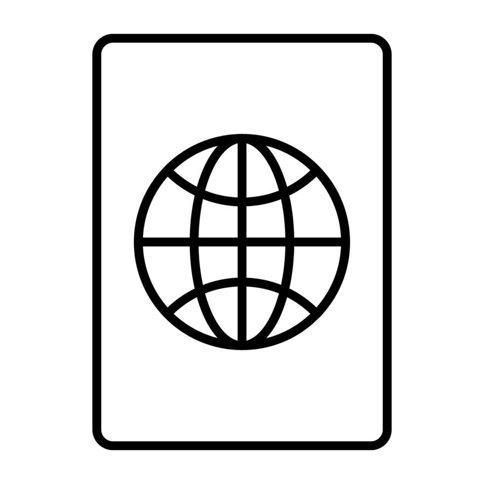een bewerkbare ontwerp icoon van reizen vergunning, paspoort vector
