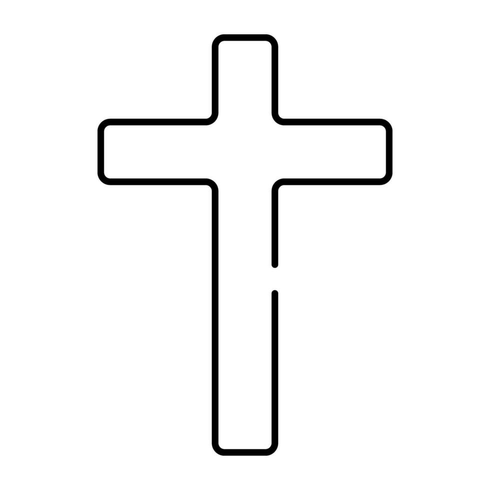 een premie downloaden icoon van christen kruis vector
