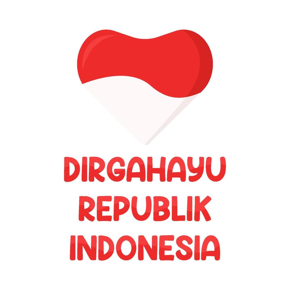 illustratie van dirgahayu republik Indonesië vector