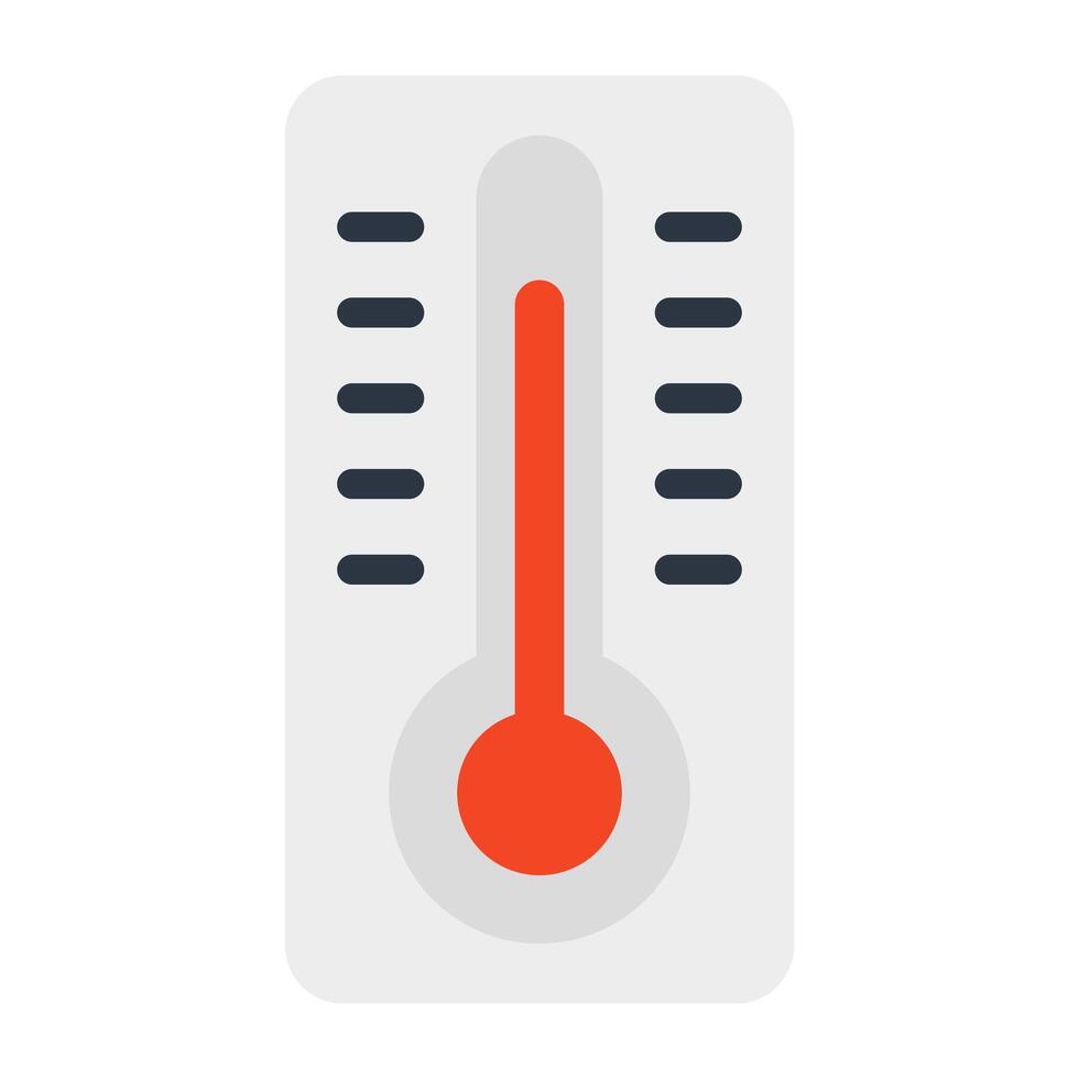 een temperatuur indicator icoon, vlak ontwerp van thermometer vector