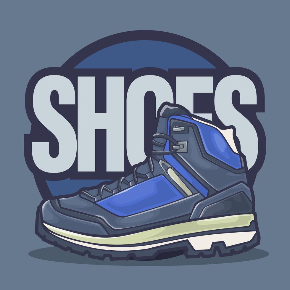 sportschoenen schoenen vector kunst met vlak illustratie stijl