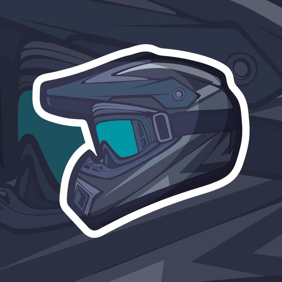 motorfiets helm vector illustratie, helm motorfiets in een concept vlak illustratie ontwerp met geïsoleerd achtergrond