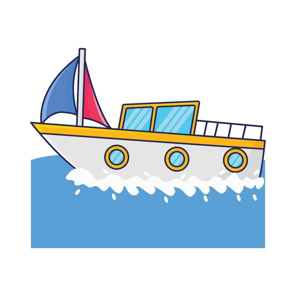 illustratie van boot vector
